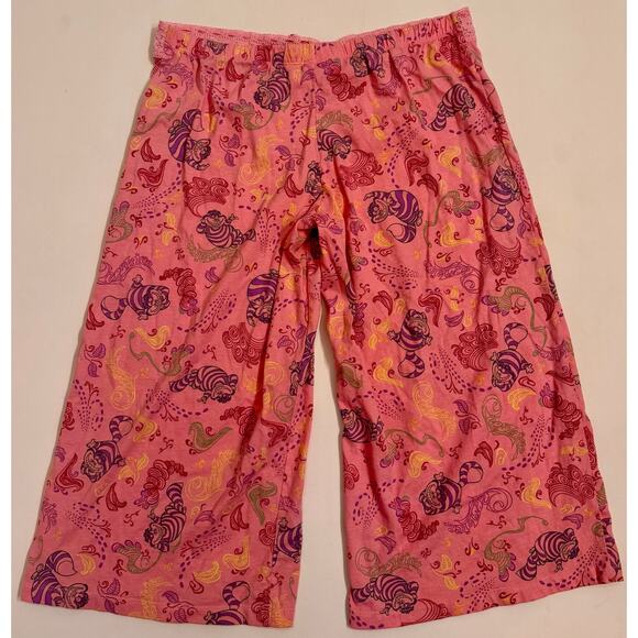 Vtg Y2K Cheshire Cat Alice in Wonderland Wonderful World of Disney PJ Capri Sz L - Picture 3 of 4